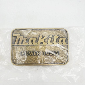 Vintage MAKITA POWER Tools Brass Belt Buckle‎ Made USA Trucker Advertising Power